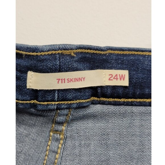 NWT Levi's 711 Mid-Rise Skinny Jeans 24W - Picture 5 of 11